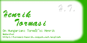 henrik tormasi business card